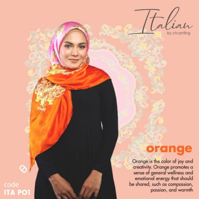 Shawl Italian Chiffon 01 Orange